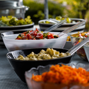 koud buffet arrangement van druif tot glas Vesparoute