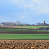 panorama met kerk arrangement in een notendop Vesparoute